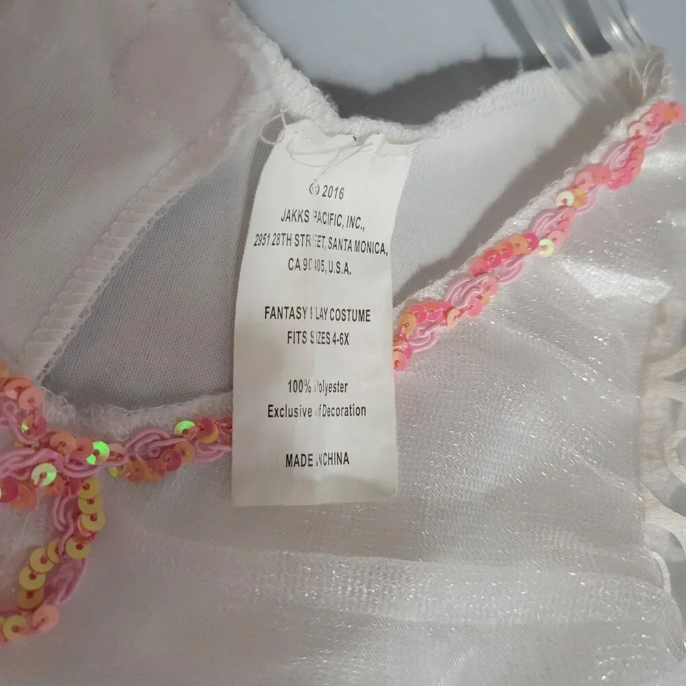 Whimsy & Wonder Sparkly Bride WEDDING DRESS Dress Up Costume Size 4-6x